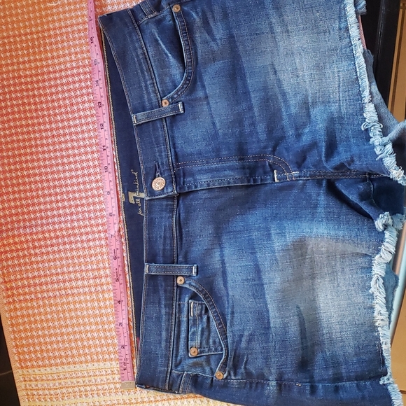 7 For All Mankind Denim Cutoff Shorts - Picture 6 of 7